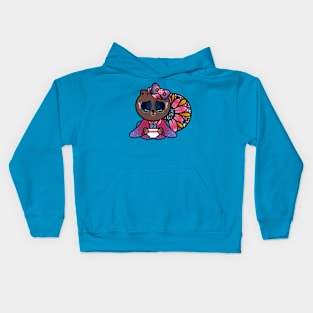 Sitting Geisha Cattie Kids Hoodie